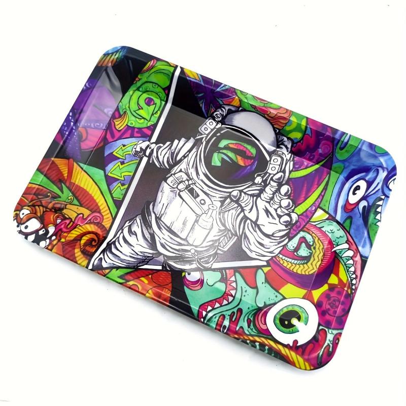 Creative Pattern Rolling Tray Metal Rolling Tray Wake Up Tray