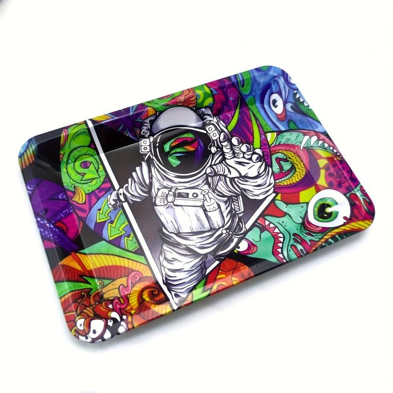 Creative Pattern Rolling Tray Metal Rolling Tray Wake Up Tray