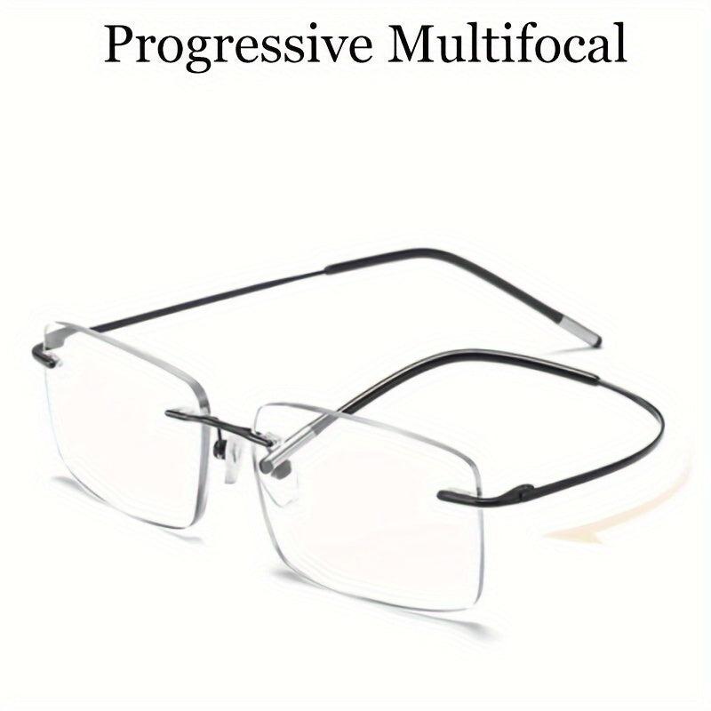 Ultra Light Rimless Progressive Reading Glasses