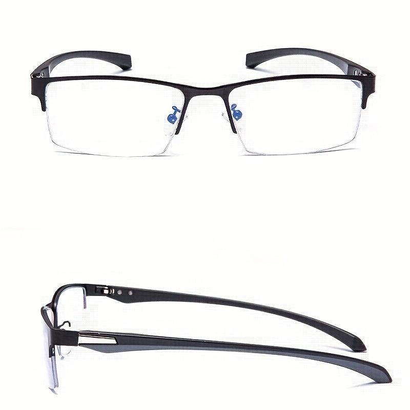Photochromic Progressive Reading Glasses Men Anti Blue Light Business Eyewear