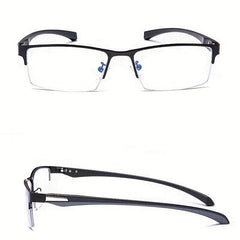 Photochromic Progressive Reading Glasses Men Anti Blue Light Business Eyewear