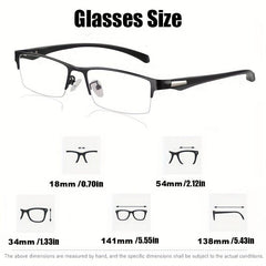 Photochromic Progressive Reading Glasses Men Anti Blue Light Business Eyewear