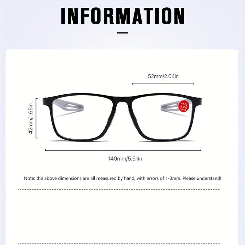 Sporty Flexible Reading Glasses Blocks Light 1.0-3.5