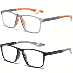 Sporty Flexible Reading Glasses Blocks Light 1.0-3.5