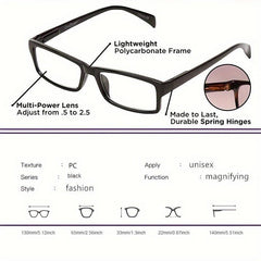 Auto Adjusting Presbyopic Glasses High Multifocal Power Readers