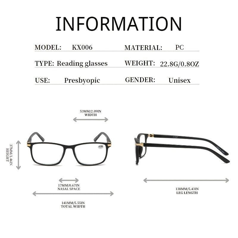 Light Blocking Reading Glasses with Spring Hinges Unisex Men Women 1.0 3.5