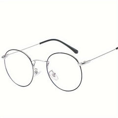 Round Light Glasses Vintage Metal Frame Two Sizes
