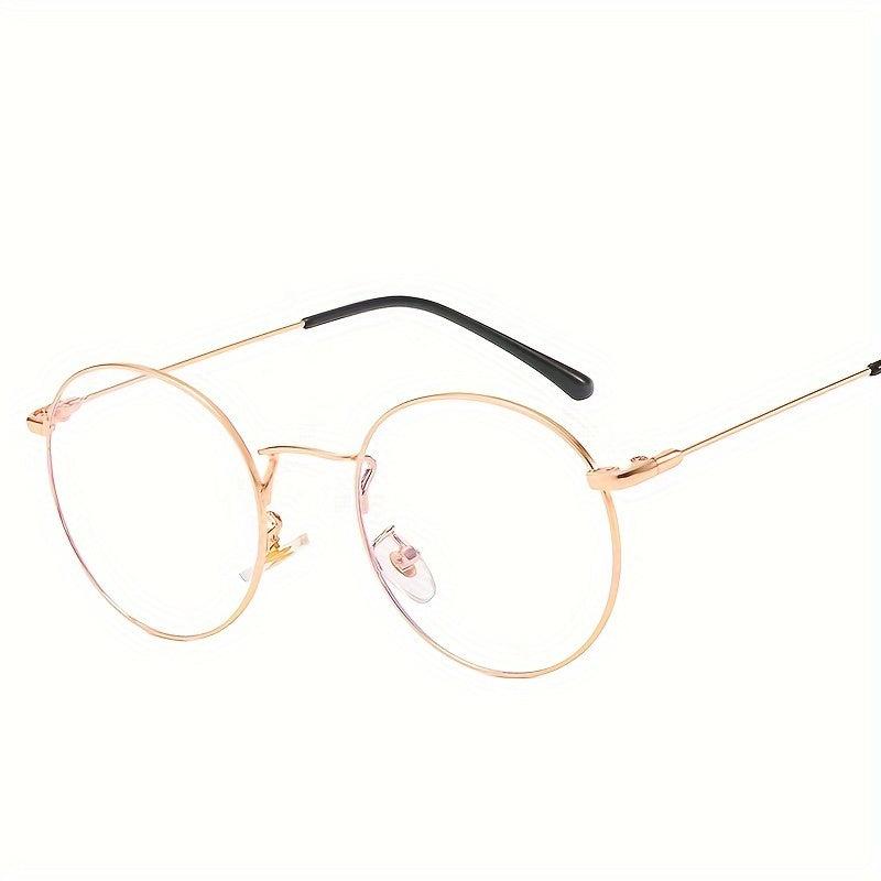 Round Light Glasses Vintage Metal Frame Two Sizes