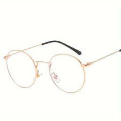 Round Light Glasses Vintage Metal Frame Two Sizes