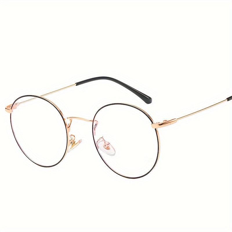 Round Light Glasses Vintage Metal Frame Two Sizes