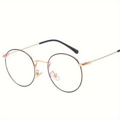 Round Light Glasses Vintage Metal Frame Two Sizes