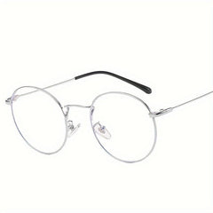 Round Light Glasses Vintage Metal Frame Two Sizes