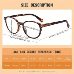 5pcs Light Blocking Reading Glasses Anti Glare Non prescription Round