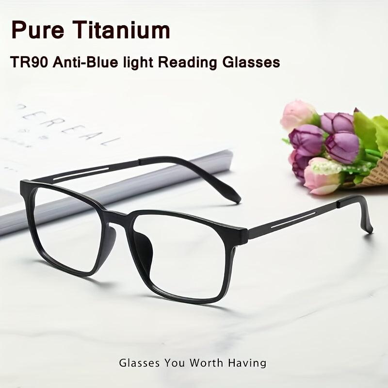 Ultralight Men's Reading Glasses Business Eyewear Light Blocking