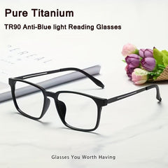 Ultralight Men's Reading Glasses Business Eyewear Light Blocking