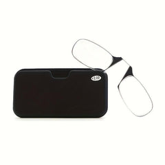 Nose Clip Reading Glasses W Card Case No Feet Ultra Lightweight