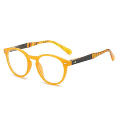 Colorful Spring Hinges Round Frame Corrective Eyeglasses