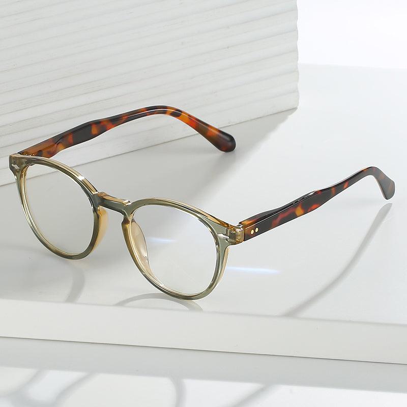 Colorful Spring Hinges Round Frame Corrective Eyeglasses