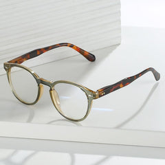 Colorful Spring Hinges Round Frame Corrective Eyeglasses