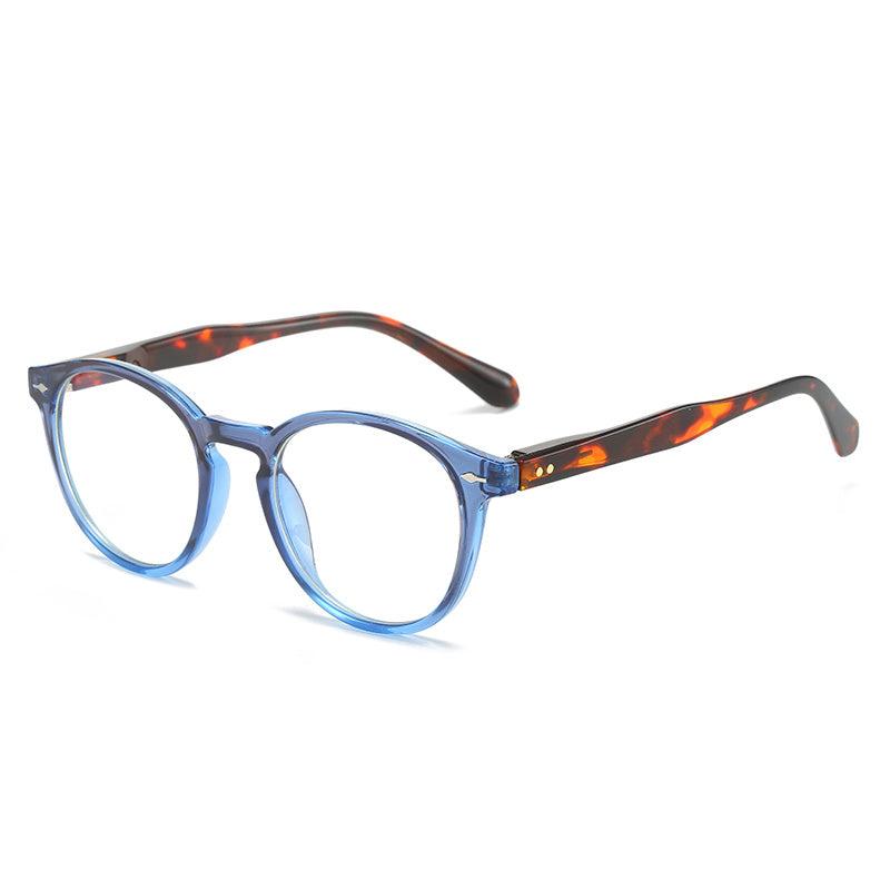 Colorful Spring Hinges Round Frame Corrective Eyeglasses