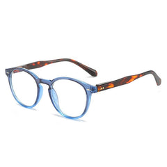 Colorful Spring Hinges Round Frame Corrective Eyeglasses