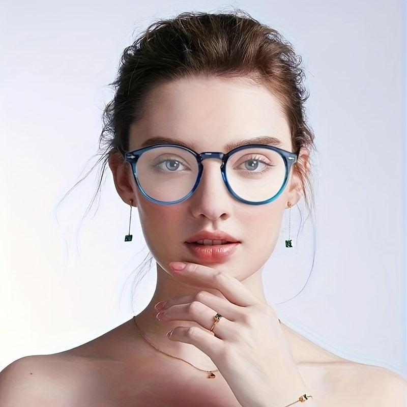 Colorful Spring Hinges Round Frame Corrective Eyeglasses