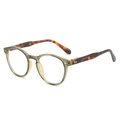 Colorful Spring Hinges Round Frame Corrective Eyeglasses