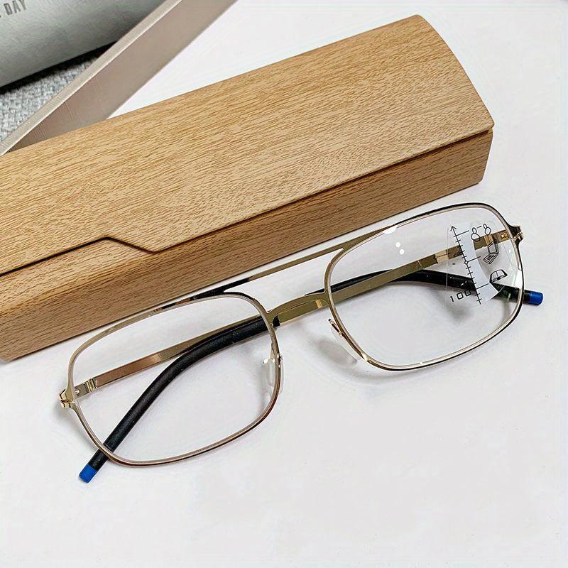 Metal Frame Progressive Lens Eyeglasses 1.0-3.5 for Men Women
