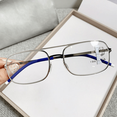 Metal Frame Progressive Lens Eyeglasses 1.0-3.5 for Men Women