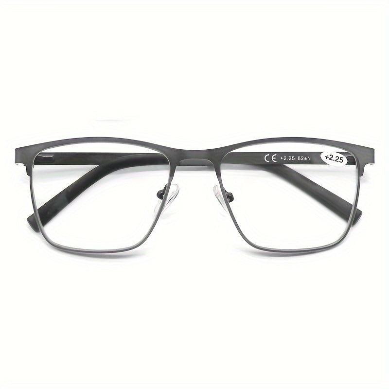 Men's Metal Frame Reading Glasses Diopter 0.75-4.0