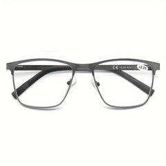 Men's Metal Frame Reading Glasses Diopter 0.75-4.0