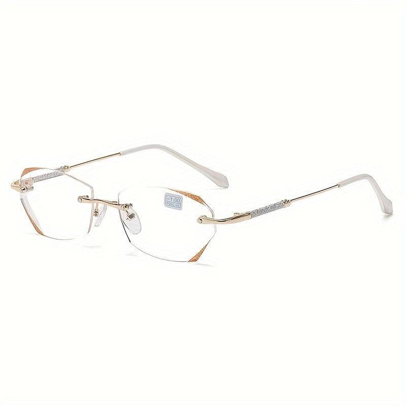 Women's Ultra light Frameless Reading Glasses Starlight Flash High definition