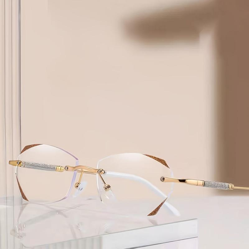 Women's Ultra light Frameless Reading Glasses Starlight Flash High definition