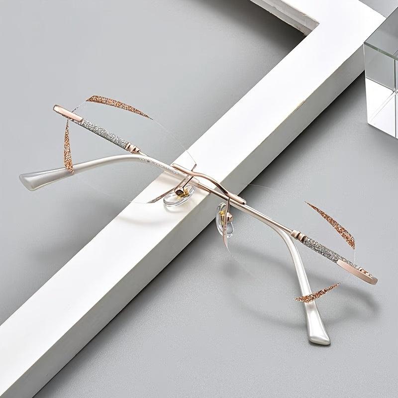 Women's Ultra light Frameless Reading Glasses Starlight Flash High definition