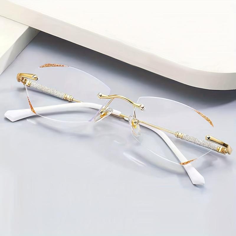 Women's Ultra light Frameless Reading Glasses Starlight Flash High definition