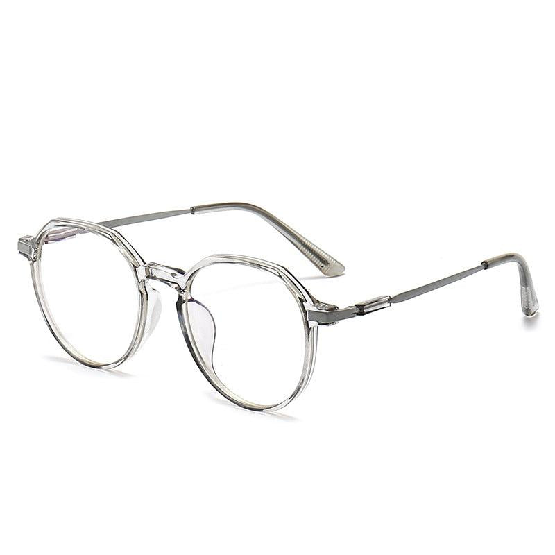 Gradient Transparent Round Frame Myopia Glasses