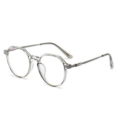 Gradient Transparent Round Frame Myopia Glasses
