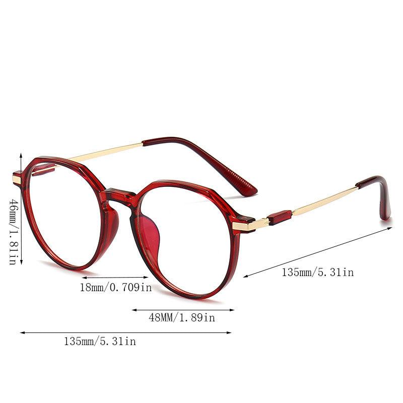 Gradient Transparent Round Frame Myopia Glasses