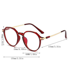 Gradient Transparent Round Frame Myopia Glasses