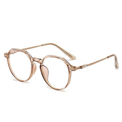 Gradient Transparent Round Frame Myopia Glasses