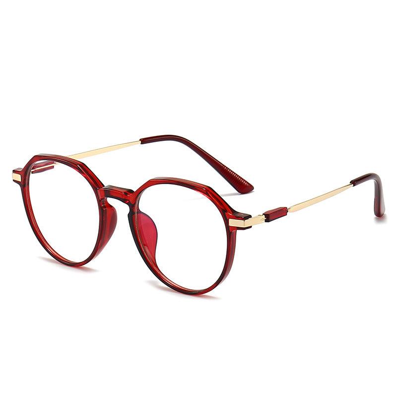 Gradient Transparent Round Frame Myopia Glasses