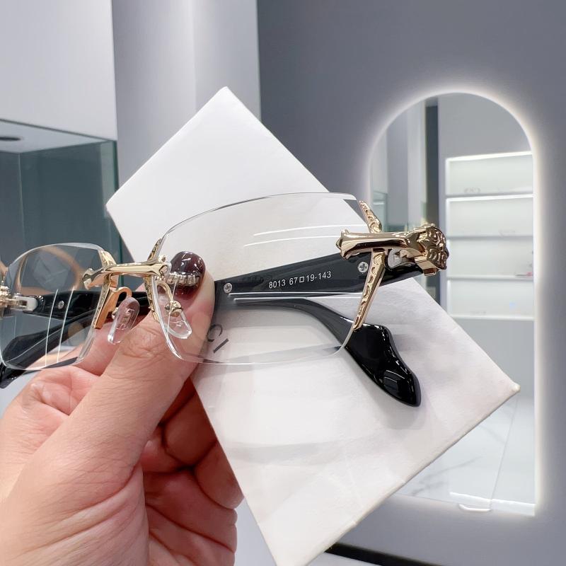 Frameless Anti Light Retro Reading Glasses