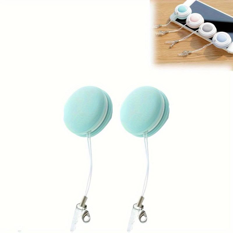 2pcs Macaron Phone Screen Cleaner Keychain Charm