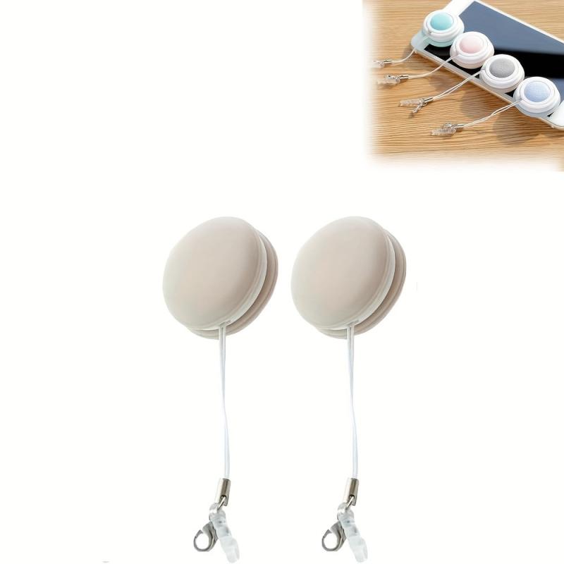2pcs Macaron Phone Screen Cleaner Keychain Charm