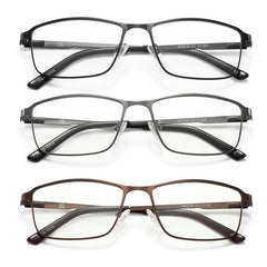 Light Blocking Reading Glasses Men Metal Frame Stylish Readers