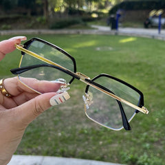 Fashionable Square Metal Anti Glasses Funky Glasses