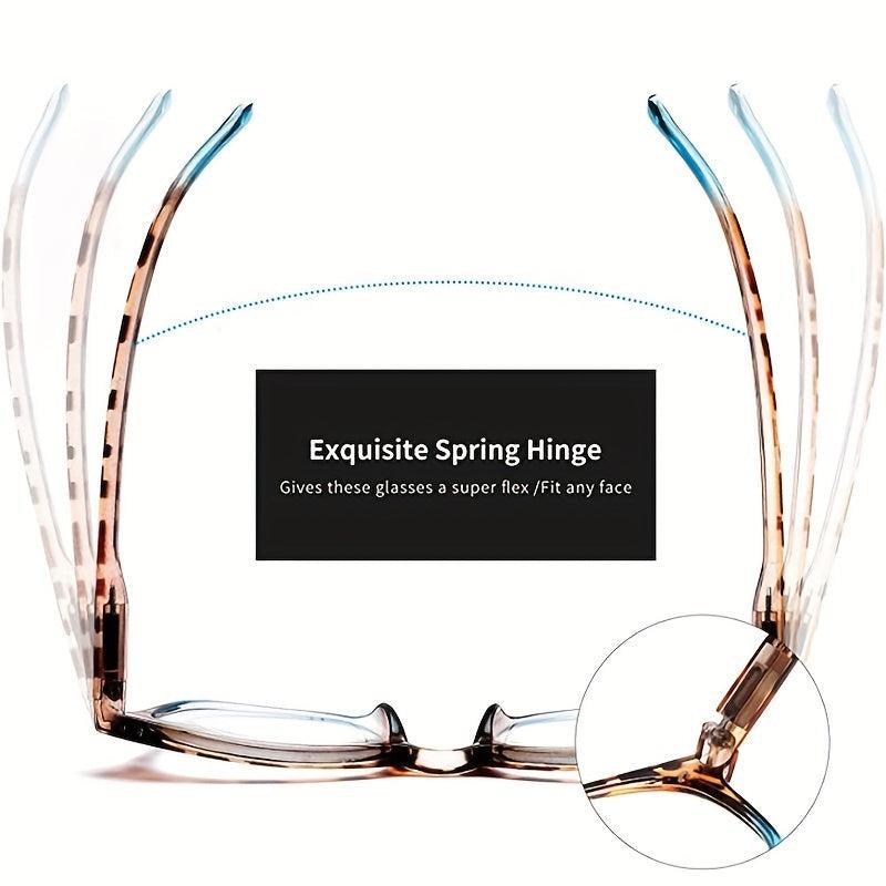 3pcs Vintage Reading Glasses Ultra Clear Vision Spring Hinge & Matte Finish