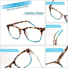 3pcs Vintage Reading Glasses Ultra Clear Vision Spring Hinge & Matte Finish