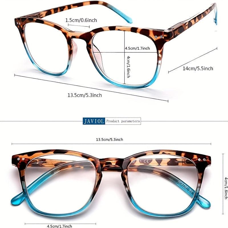 3pcs Vintage Reading Glasses Ultra Clear Vision Spring Hinge & Matte Finish