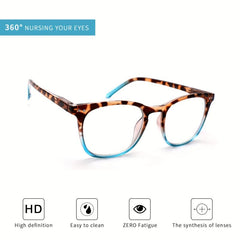 3pcs Vintage Reading Glasses Ultra Clear Vision Spring Hinge & Matte Finish